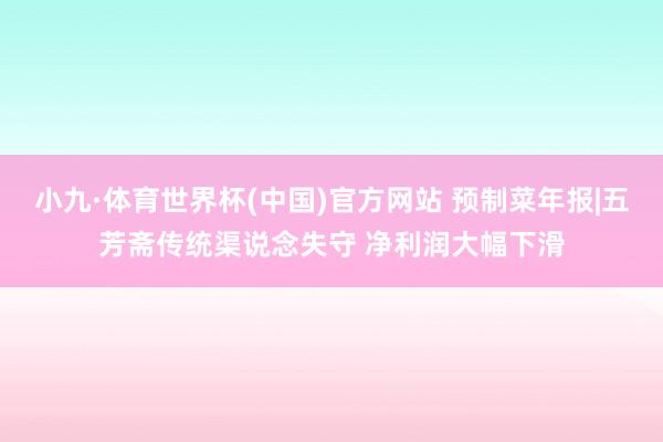 小九·体育世界杯(中国)官方网站 预制菜年报|五芳斋传统渠说念失守 净利润大幅下滑