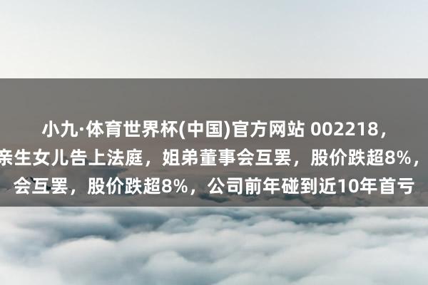 小九·体育世界杯(中国)官方网站 002218,突发!实控东谈主配偶将亲生女儿告上法庭,姐弟董事会互罢,股价跌超8%,公司前年碰到近10年首亏