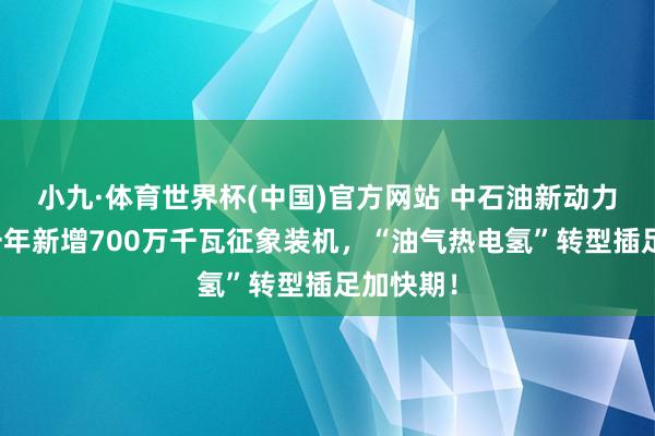 小九·体育世界杯(中国)官方网站 中石油新动力狂飙:一年新增700万千瓦征象装机,“油气热电氢”转型插足加快期!
