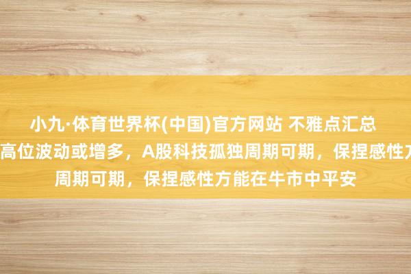 小九·体育世界杯(中国)官方网站 不雅点汇总 | 陈果:好意思股高位波动或增多,A股科技孤独周期可期,保捏感性方能在牛市中平安