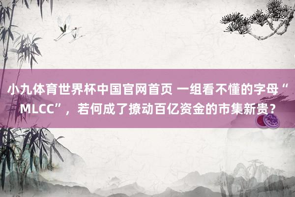 小九体育世界杯中国官网首页 一组看不懂的字母“MLCC”,若何成了撩动百亿资金的市集新贵?