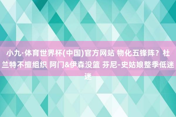 小九·体育世界杯(中国)官方网站 物化五锋阵?杜兰特不擅组织 阿门&伊森没篮 芬尼-史姑娘整季低迷