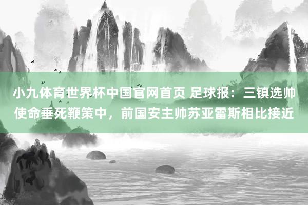 小九体育世界杯中国官网首页 足球报:三镇选帅使命垂死鞭策中,前国安主帅苏亚雷斯相比接近