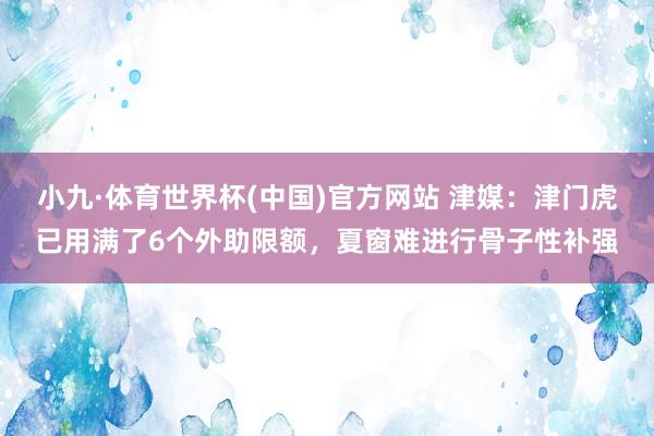 小九·体育世界杯(中国)官方网站 津媒:津门虎已用满了6个外助限额,夏窗难进行骨子性补强