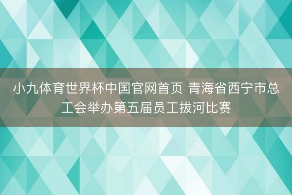 小九体育世界杯中国官网首页 青海省西宁市总工会举办第五届员工拔河比赛