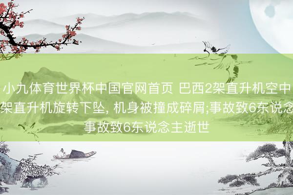 小九体育世界杯中国官网首页 巴西2架直升机空中相撞: 1架直升机旋转下坠, 机身被撞成碎屑;事故致6东说念主逝世